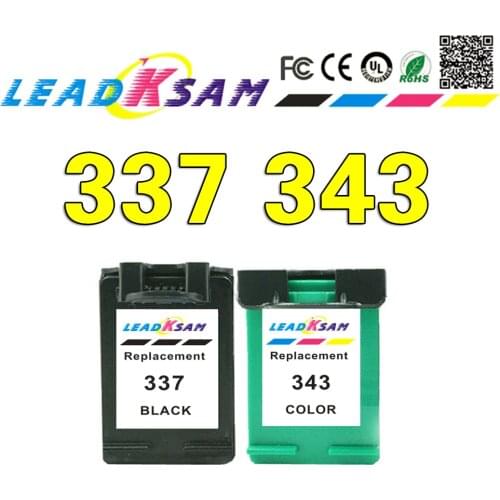 LEADKSAM Cartridge compatible for hp 338 343 for hp338 hp343 Ink Cartridge for Deskjet 460C 5740 6520 6540 6840 Photosmart 8150