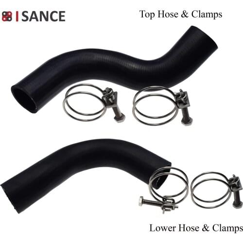 Upper 45161SA010 & Lower 45169FC020 Radiator Hose Connector Pipe Tube & Clamps 091748014 For For Subaru Forester 2.5L 2004-2008