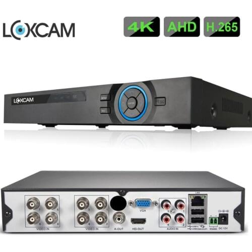LOXCAM h.265+ 8CH 4K Ultra HD CCTV AHD DVR Recorder 6 in 1 8MP AHD NVR video surveillance dvr for security ahd ip camera Onvif