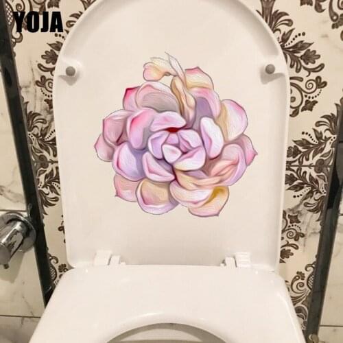YOJA 22.8*22.8CM Watercolor Succulent Creative Cartoon Home Wall Stickers Mural Toilet WC Decor T1-1076