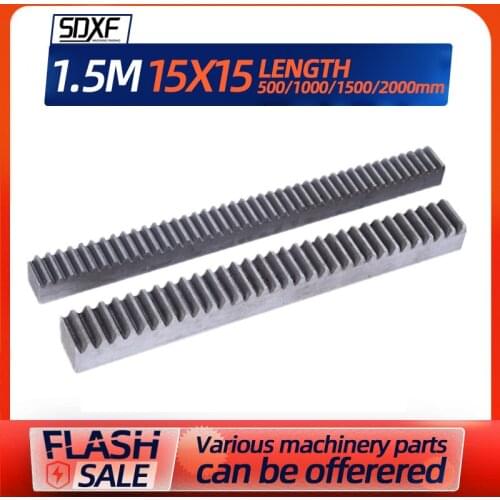 1.5Mod Mold 5*15-500mm/1000/1500/2000mm，Gear rack Precision cnc rack (straight teeth) Toothed rack cnc machine