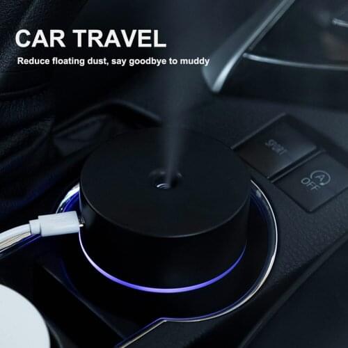 300ml USB Mini Humidifier Desktop Misting Aroma Diffuser with Night Light 2 Modes Auto Power Off Air Humidifier for Car Office