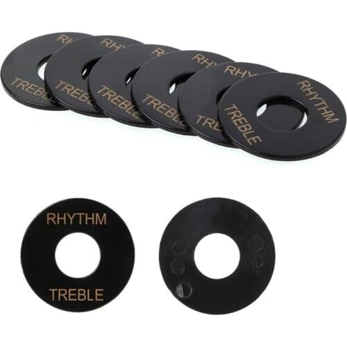 6pcs Guitar Toggle Switch Plate Rhythm Treble Washer Ring for Electric Guitar