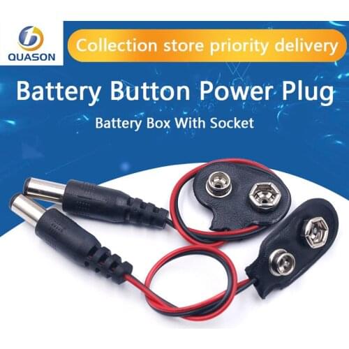 90 DC 9V Battery button power plug for Arduino Mega 2560 1280 UNO R3 132 9V battery buckle