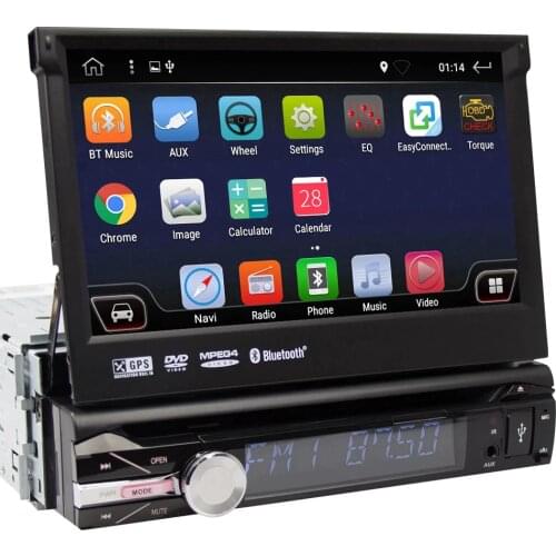 EU Warehouse 1 Din Car Radio DVD Player 7'' Universal GPS Navigation Stereo multimedia touch screen 1024*600 rearview camera RDS