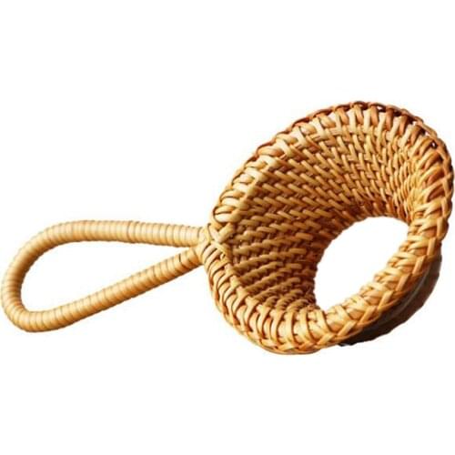 Tea Strainers Bamboo Rattan Gourd Shaped Tea Leaves Funnel for Tea Table Decor Tea Ceremony Accessories