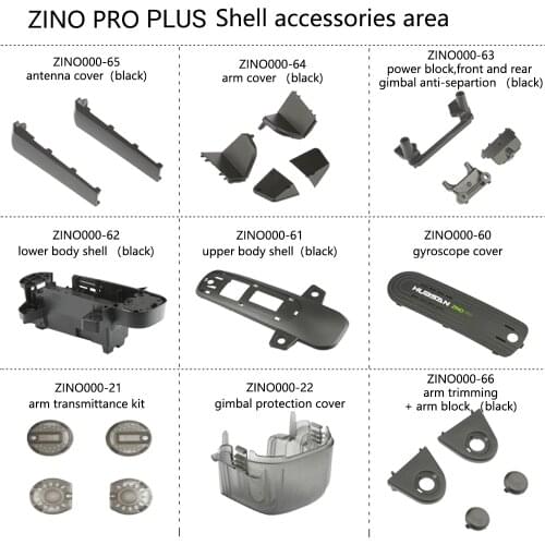 HUBSAN ZINO PRO PLUS UAV Shell Accessories Upper and Lower Shell Arm Cover Clamp Protective Cover