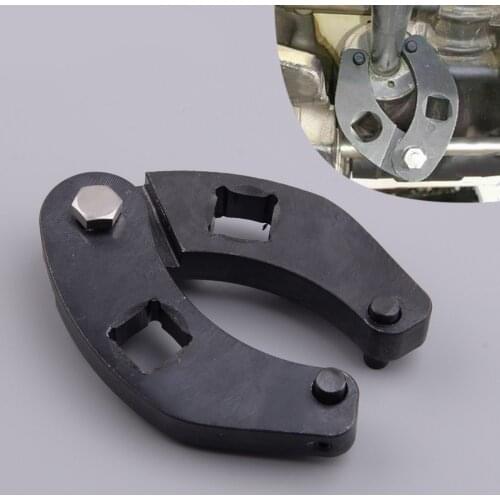 Black Adjustable Gland Nut Wrench 7463 Spanner Repair Tool Car Metal for Hydraulic Cylinders 1/4 & 7/32 inch Diameter Pinholes