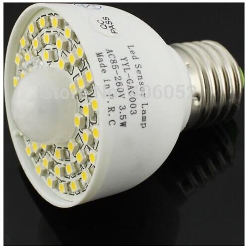 20pcs PIR Sensor LED Sensor Light Body Motion 3.5W 3528 45LED Auto detector Wireless Home Hotel Stair Kitchen E27 Lamp 85-260V