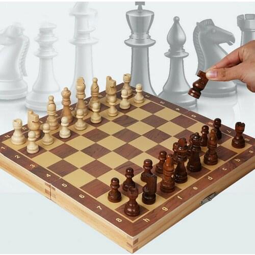 Wooden Checkers Universal Outdoor Equipment Magnetic Pieces Reusable 1PC Generic Board Games Wooden International Chess
