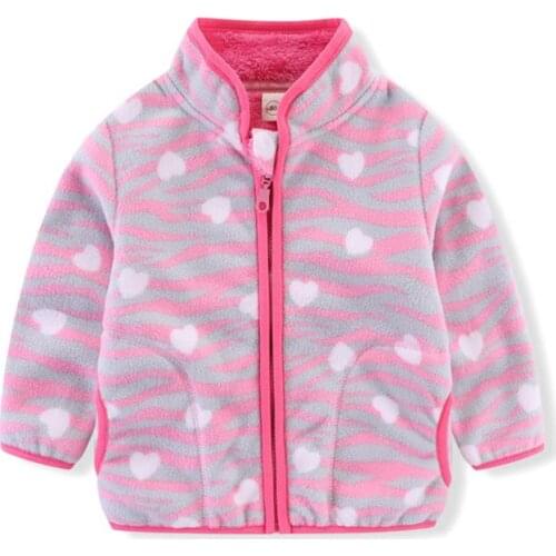Ircomll Kids Coat For Girls Boys Fleece Cartoon Pattern Jacket Fall Coat Outwear Long Sleeve Candy Colors Cute Warm Jackets