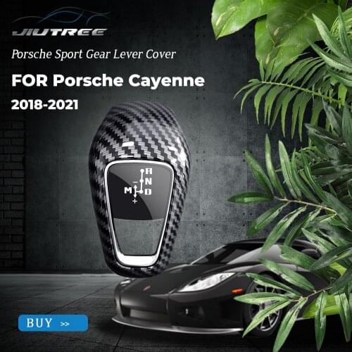 For Porsche Cayenne 2018 2019 2020 2021 CarbonFiber Gear Lever Trim Modification Interior Fit Porsche Interior Accessories