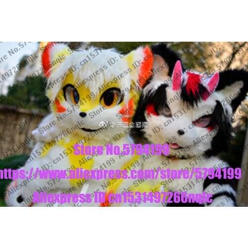 Customized Available REAL PHOTO dx0088 WOLF full sets husky dog Suit fursuit Costume fox Party Carnival Gift