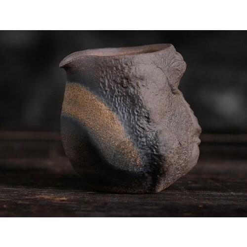 Burn Pitcher Handmade Retro Japanese Style Stoneware Public Cup Fair Cup Tea Pot Ceramic Kung Fu Tea Set Tea Set Siteel