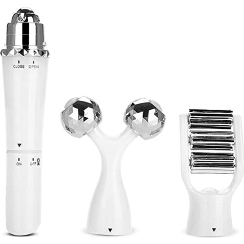 New 3D Roller Massager Y Shape 3 in 1 Face Rotate Thin Face Body Shaping Relaxation Wrinkle Remover Facial Massager Tool #E