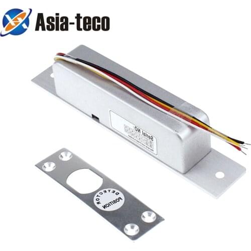 DC 12V Metal Electric Bolt Lock NC Fail Safe Mortise Electronic Access Control Lock Glass Single Door Lock