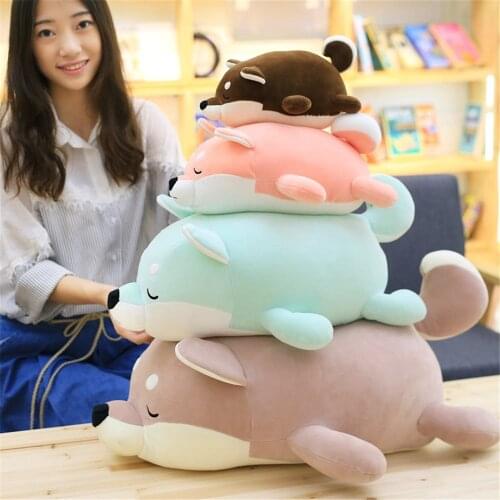 Soft Stuffed Animal Shiba Inu Dog Plush Toy Stuffed Corgi Cushion Sleeping Doll Pillow For Kids Birthday Gift Home Decoration