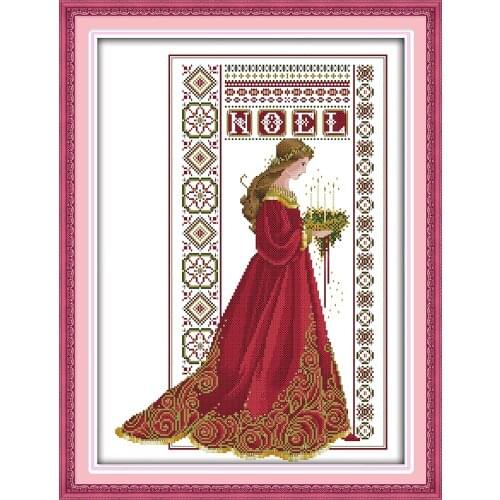 Angel (2) cross stitch kit NOEL bride beauty canvas stitching 14ct 11ct pre stamped fabric embroidery DIY handmade needlework