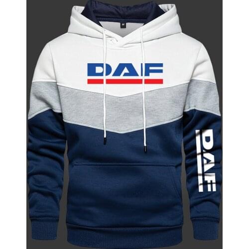 2021 New Mens Hooded DAF Fashion Long Sleeve Outwear Autumn Spring Casual Hoodies Fleece Warm Sportswear Thicken Sweatshirts
