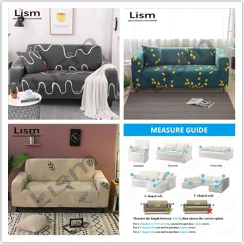 Single/double/three/four-seater stretch sofa cover fractal sofa cover for living room sofa cover L-shaped armchair cover