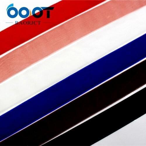 OOOT BAORJCT I-19906-2116 38mm 10yards Solid color Flocking Thermal transfer Printed grosgrain Wedding Accessories DIY material