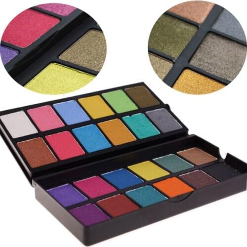 New 24 Colors Shimmer Eye Shadow Pallete 2 Layers Design Eyeshadow Makeup Palette Pressed Pigment Powder Palette Beauty Cosmetic