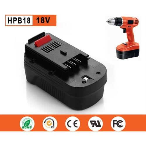 Free Shipping For black&decker 18V 4.5AH 4500mah Rechargeable NI-MH Power Tool Battery 244760-00, A1718, A18, HPB18, HPB18-OPE