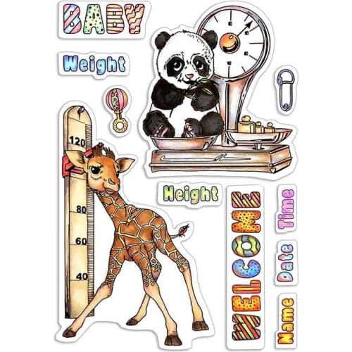 CLEAR STAMP baby weight DIY Scrapbook Card album paper craft silicon rubber roller transparent stamps 3259