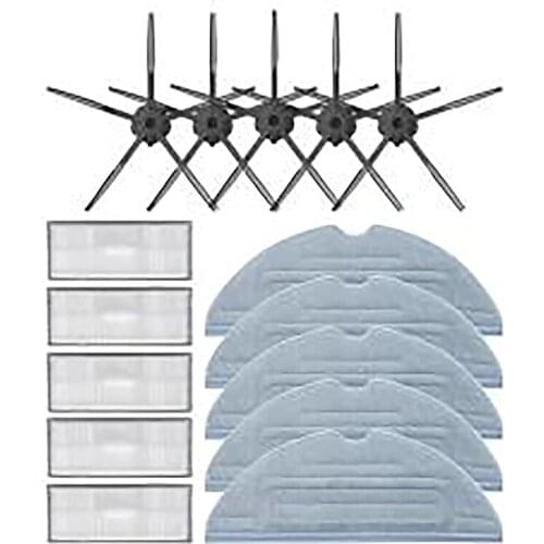 SANQ Replacement Cloth Mop Filter Cloths Side Brush, Cleaning Pad Comb for Roborock T7S T7S Plus S7 Sweeping Accessories