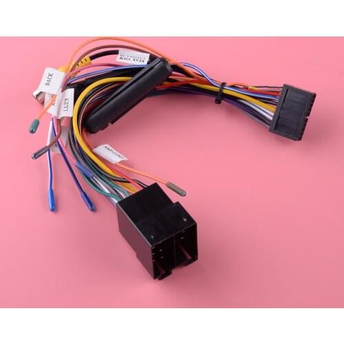 Universal Android ISO Car Stereo Radio Wiring Harness Cable Connector Adapter Accessories Black for standard audio system