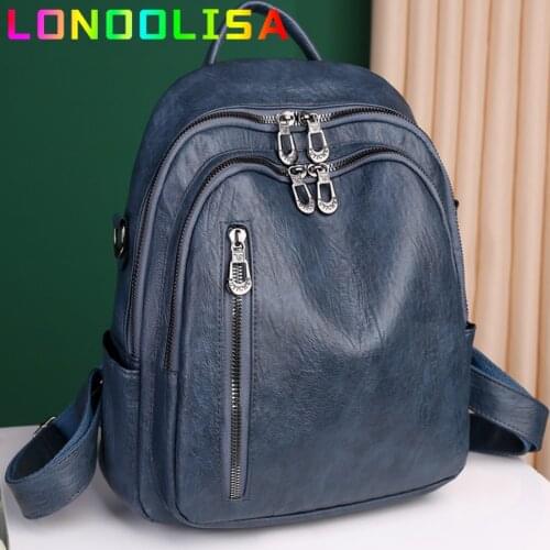 High Quality Leather Backpacks for School Teenagers Girls 3 In 1 Brand Shoulder Bags Fashion Small Designer Backpack Women Sac