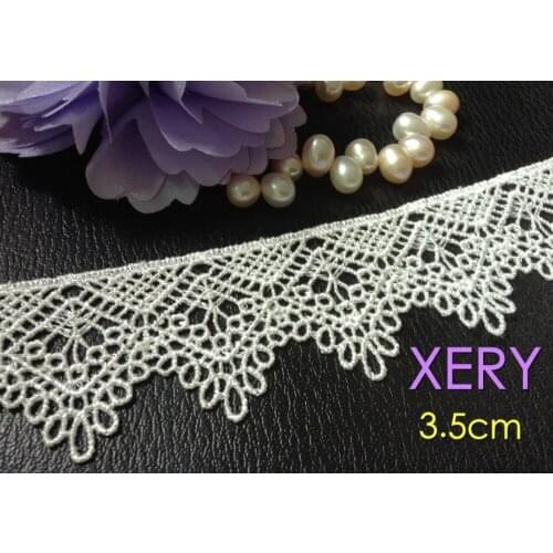 3.5cm high quality water soluble embroidery lace,luxurious skirt and wedding dress lace trimming,XERY14200B