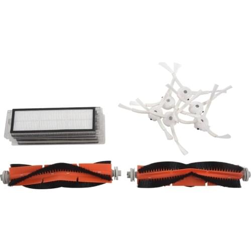 6 X Side Brush + 4 X Hepa Filter + 2 X Main Brush For Xiaomi Vacuum 2 Roborock S50 Mi Robot Vacuum Cleaner Parts Accessory