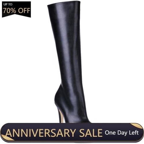 Sexy Party Stiletto High Heel Platform Women Knee-High Boots Rodilla Botas Mujer Tacon Alto de Aguja Langschaft Moda YJ3463BT-b1