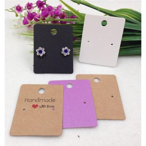 100Pc/Lot 5*4cm Standard Earring Card New Arrival Kraft Card Jewelry Display Card Hook Hange For Earring Display Card Customized