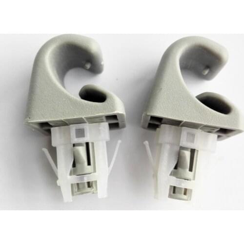 2pcs Gray Sun Visor Hook Clip Bracket Hanger Fit for Toyota Camry Corolla Highlander RAV4 Prius Solara 2001-2007 2003-2012