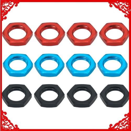 4pcs/set alloy wheel nut 17mm thread 1.0 for Arrma 6s Notorious Kraton Outcast Typhon Talion Infraction Limitless Felony