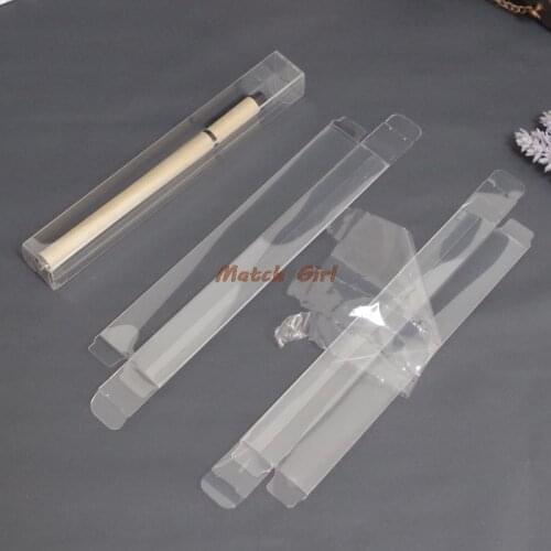 50pcs- 2*2*17cm Transparent PVC Plastic Packaging Box with protective film DIY eyebrow pen eyeliner pen cosmetics gift box