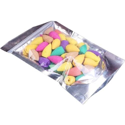 50pcs/pack Aroma Teahouse Backflow Burner Decor Fragrant Censer Use Home Refresh Air Natural Multi Flavor Incense Cones Office