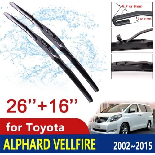 Car Wiper Blade Windshield for Toyota Alphard Vellfire 10 20 AH10 AH20 2002~2015 Windscreen Wipers Car Accessories 2009 2010