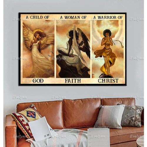 Black Queen Poster, Black Girl Magic Prints , Africa America Poster, Black Wall Art, God, Faith, Christ, Black Women Home Decor
