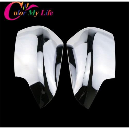 Color My Life Car Chrome Rear View Mirror Protective Cover Rearview Mirror Trim Covers For Ford Everest Endeavour 2015 2016 2017