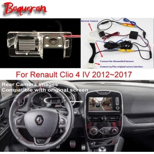 For Renault Clio 4 IV 2012~2017 RCA & Original Screen Compatible Car Rear View Reverse Camera Sets