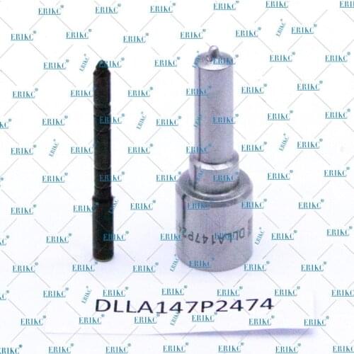ERIKC Auto Fuel Spray Gun Nozzle DLLA 147 P 2474 / DLLA147 P2474 Common Rail Diesel Injector Black Needle Nozzle DLLA 147P 2474