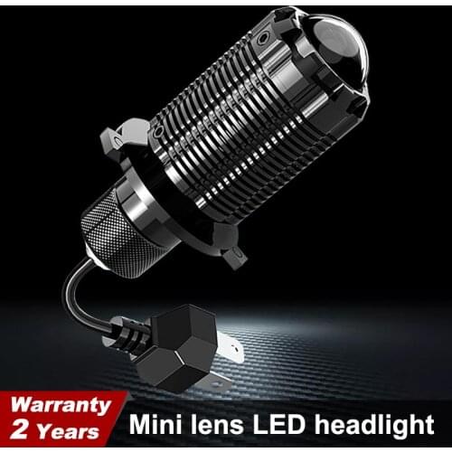 2x H4 9003 LED Mini Bi-LED Parallel tangent Headlight Lens 6000k 3000k LED H4 Headlamp Retrofit Car Styling High Low Lights 12v