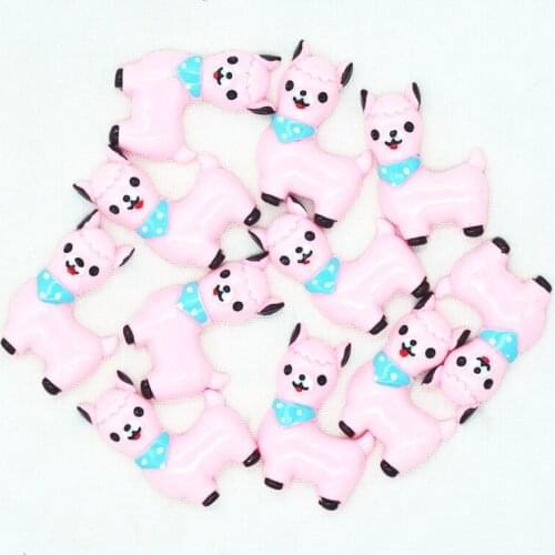 22mmX33mm Pink Resin Flatback Alpaca Miniatures|Resin Lama Pacos Scrapbooking Miniatures|Resin Flatback Alpaca Charms