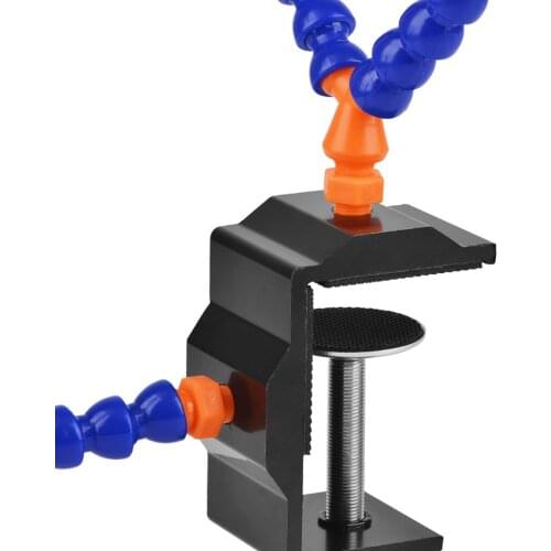 Multifunction Soldering Stand Desk Clamp Metal Base Three Helping Hands