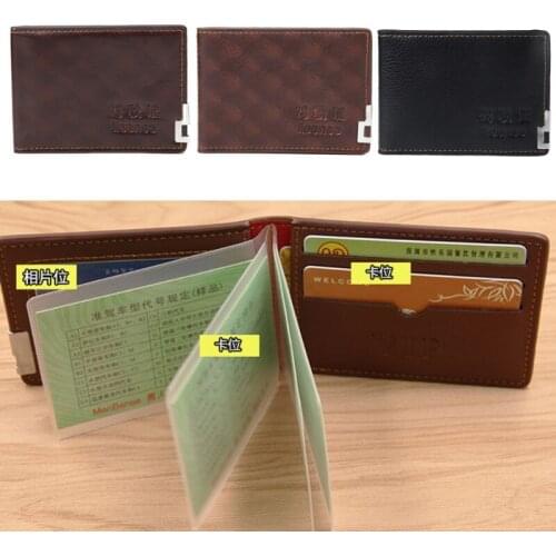 Fashion Men Driving License Wallet ID Credit Card Holder Case Bifold Purse Y5JD