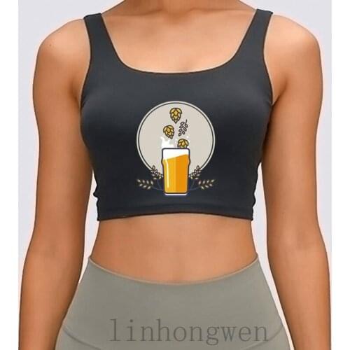 Craft Beer Splash Hops Malt Women Tank Top Spring Pictures Design O Neck Funny Gift Trend Cotton Crop Top