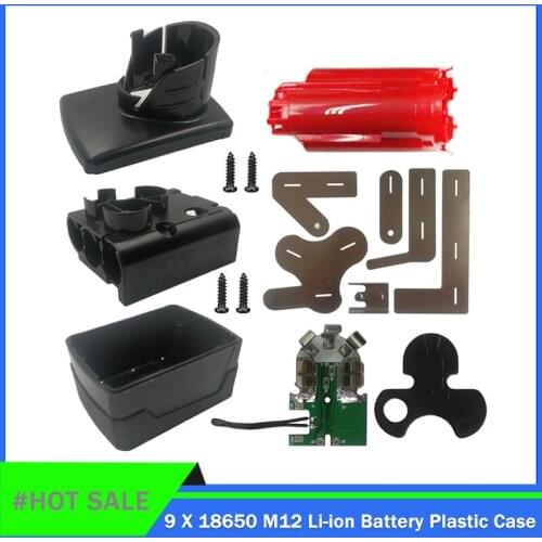 Store Sale!!!9 X 18650 M12 Li-ion Battery Plastic Case PCB Protection Circuit Board For Milwaukee 12V 9.0Ah 48-11-2411 Box